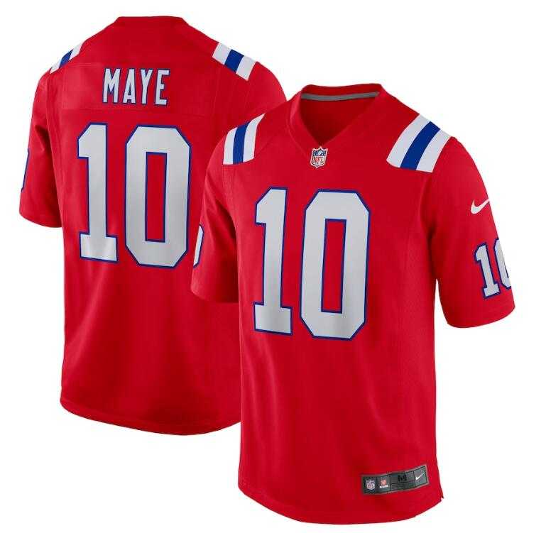 Men & Women & Youth New England Patriots #10 Drake Maye Nike Red Alternate Vapor Limited Jersey->new england patriots->NFL Jersey